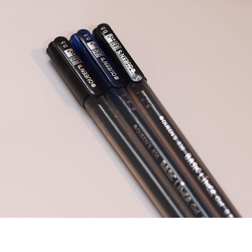 

Top Produk Faster ballpoint / pulpen gel Queen's 838 0,5mm gel ink isi 12 pcs - black and...