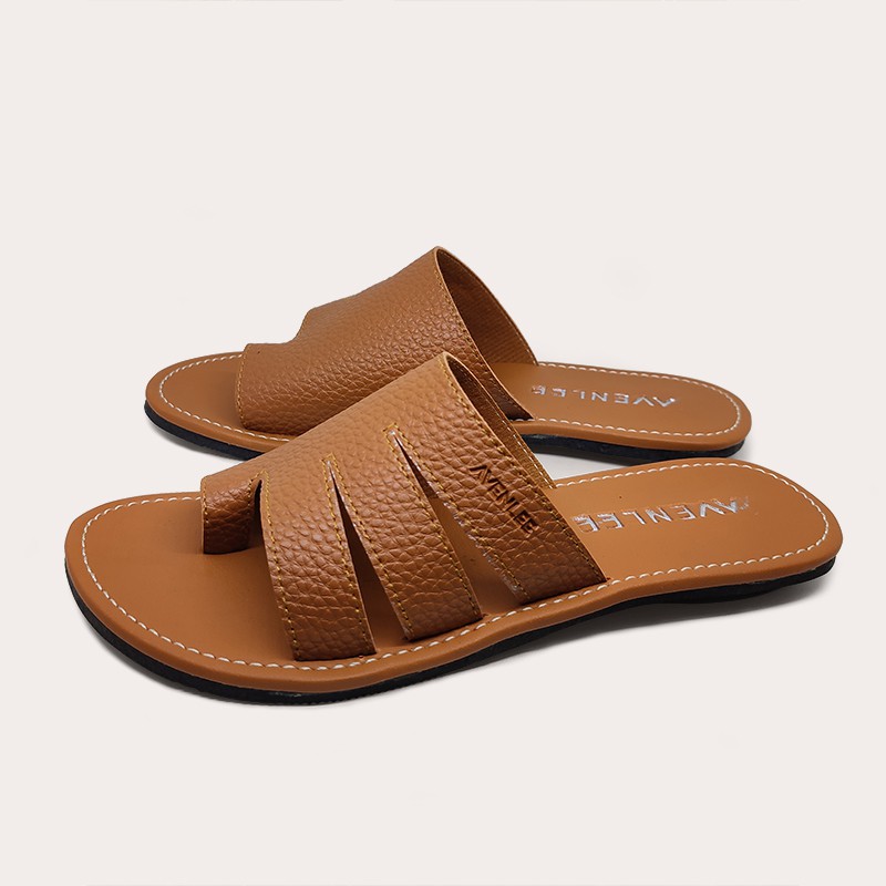 Sandal Wanita Jepit Jempol Papirut Motif Kulit Jeruk Sol Karet Anti Licin Avenlee Iris