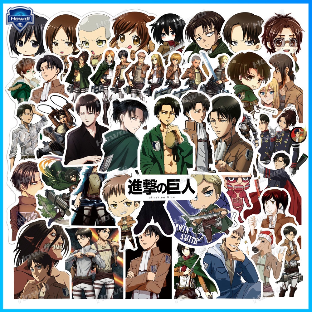 Stiker Attack on Titan Tahan Air Untuk Helm Motormobil