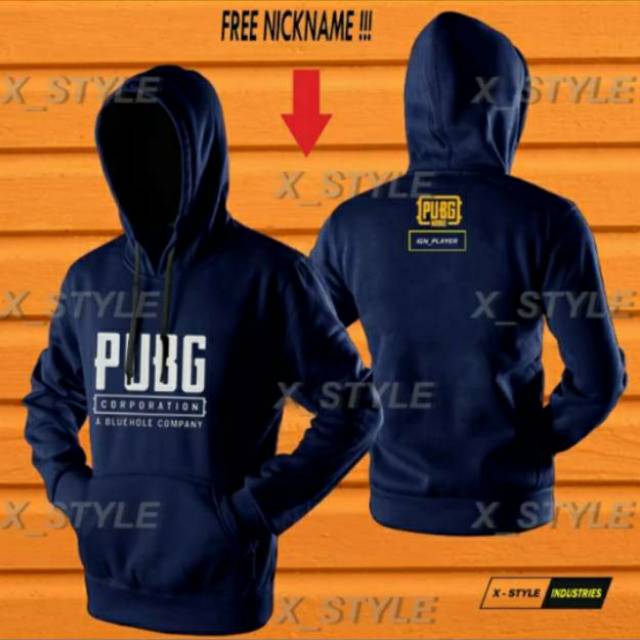 Jaket Hoodie Pubg free nickname player