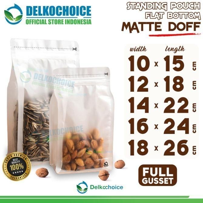 FLAT BOTTOM MATTE Plastik Klip Kemasan Makanan DELKOCHOICE TERMURAH