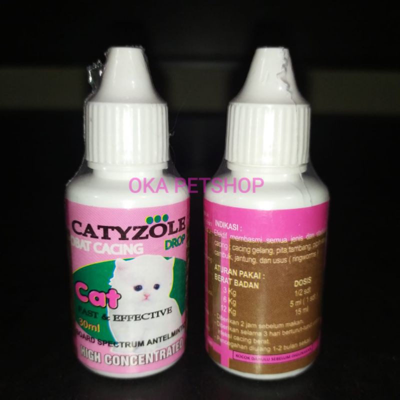 Obat Cacing Kucing CATYZOLE 30ml - Obat Cacing untuk Kucing