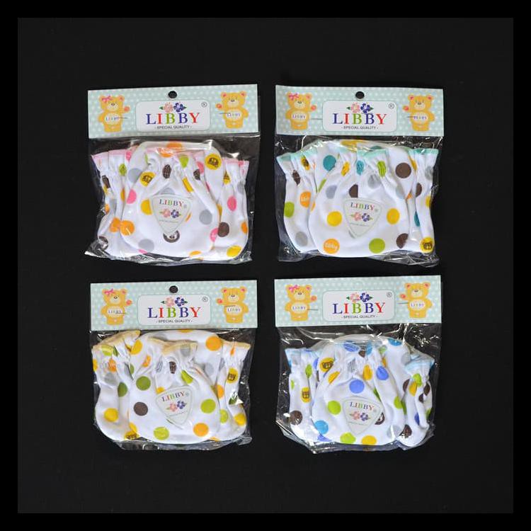Flash Sale Libby 4 Set Sarung Tangan & Kaos Kaki Karet Bayi/Baby Polkadot (0-3M)