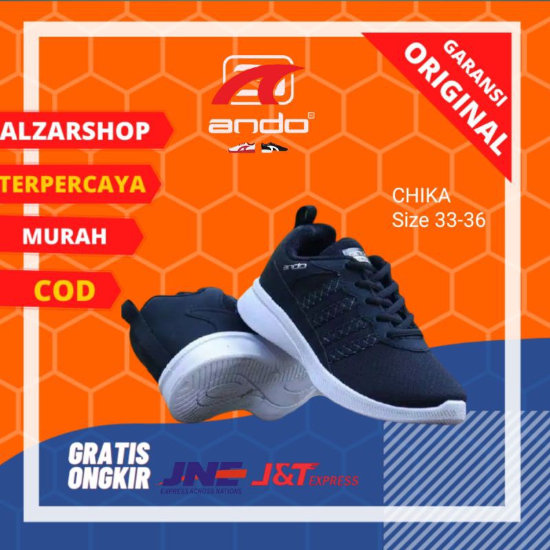 ALZARSHOP - SEPATU SEKOLAH ANAK ANDO - SEPATU ANAK PEREMPUAN - SEPATU ANAK ANDO CHIKA size 33-36