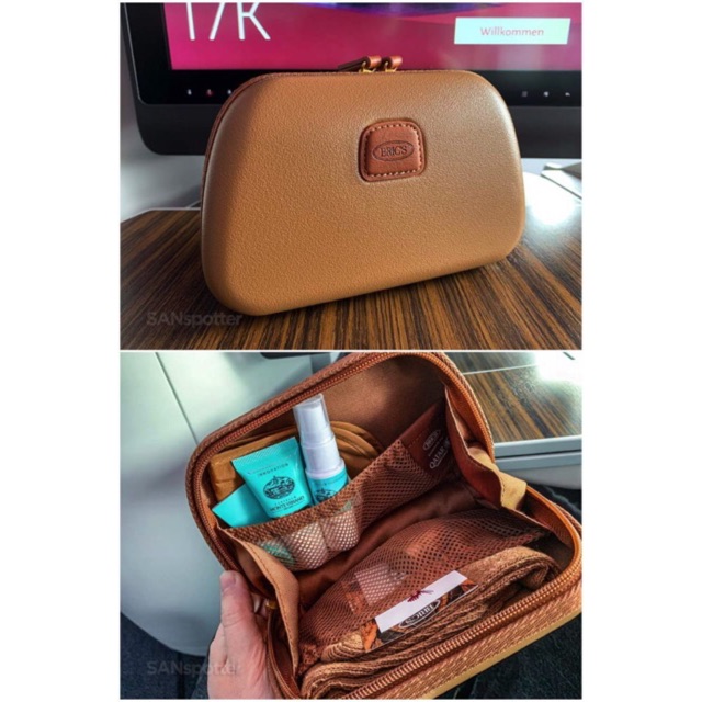 TAS TRAVEL KIT BRIC'S ITALY FROM COLOR BROWN QATAR AIRWAYS