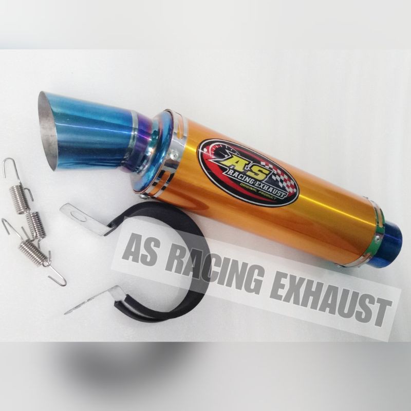 Silencer Knalpot racing Satria Fu Sonic Vixion R15 CBR150R CB150R AS RACING ORIGINAL SILENCER ONLY