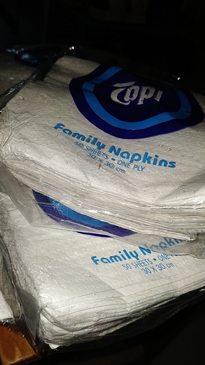 Topi Napkin 100s - 1 Ply Lipat 2 - Tissue Makan