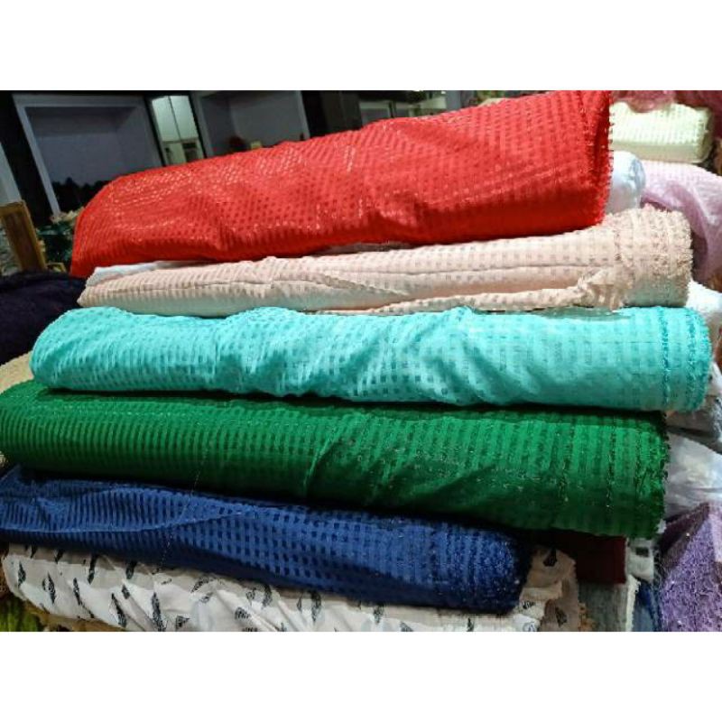 Kain Organza Kotak , harga per 0,5m