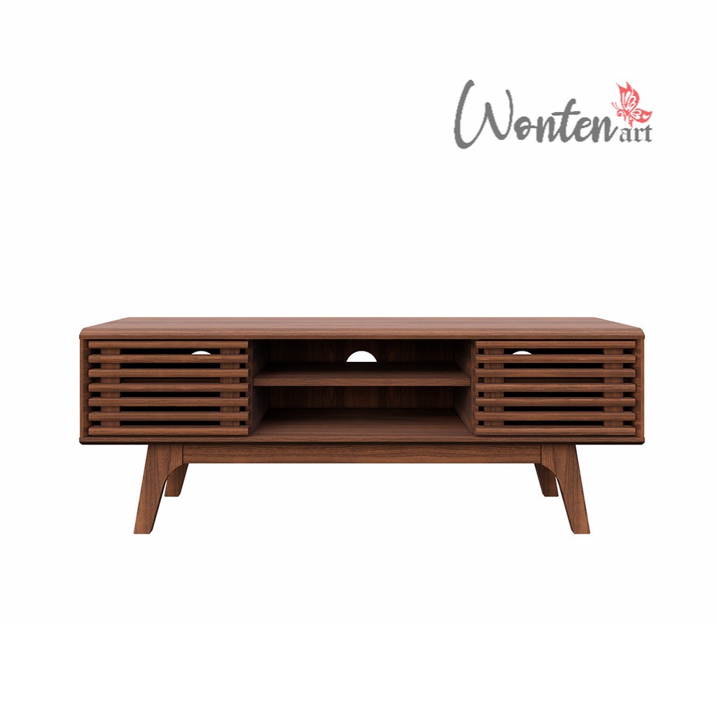 Meja TV Minimalis Kayu Jati 120 cm - wonten art Xiu Modern Table