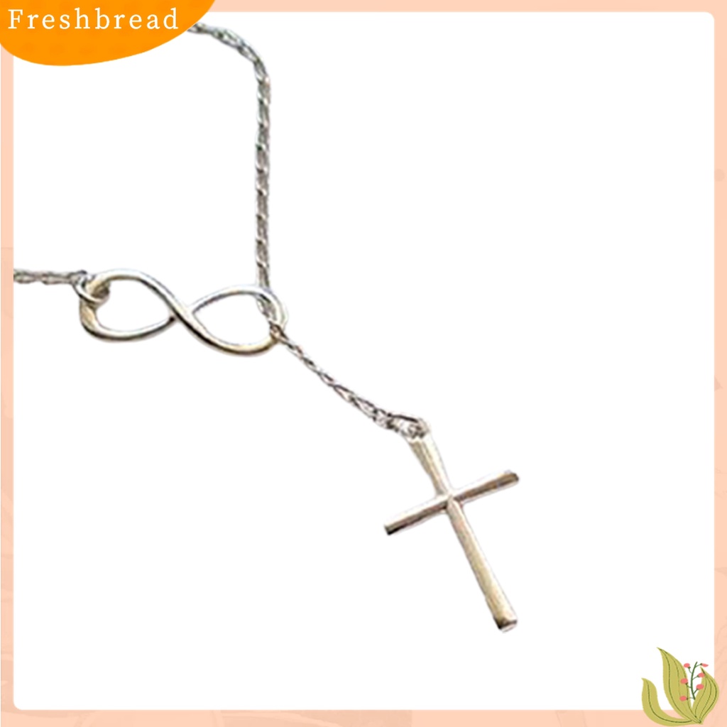 【Fresh】Women's Simple 8 Shaped Cross Choker Collar Statement Pendant Necklace Jewelry