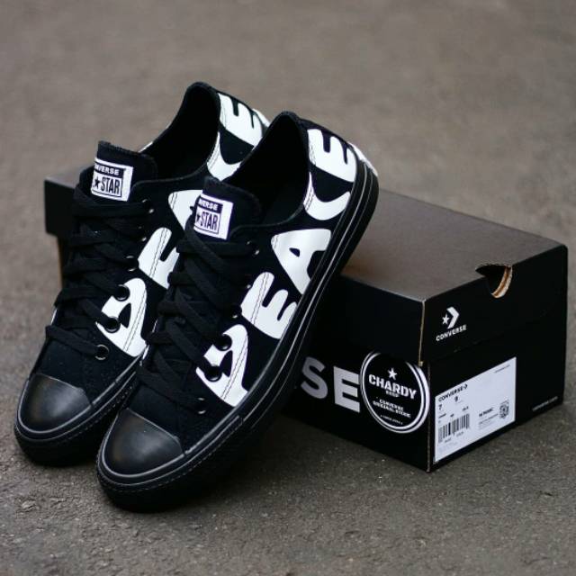 Converse CT AS Ox Peace Powered Black White Black