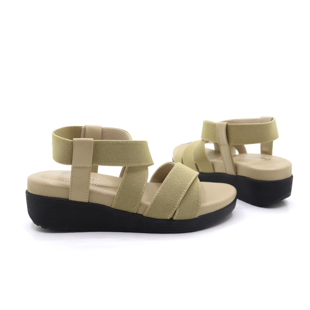 SBM STORE ROSALIND Sandal Wedges Tali Wanita Tinggi 5cm