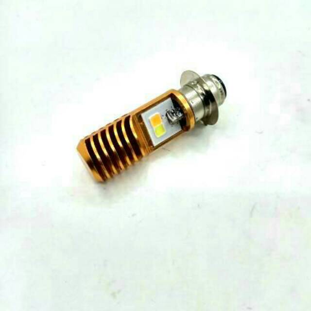 LAMPU MOTOR LED H6 COB DUA WARNA (PUTIH KUNING)