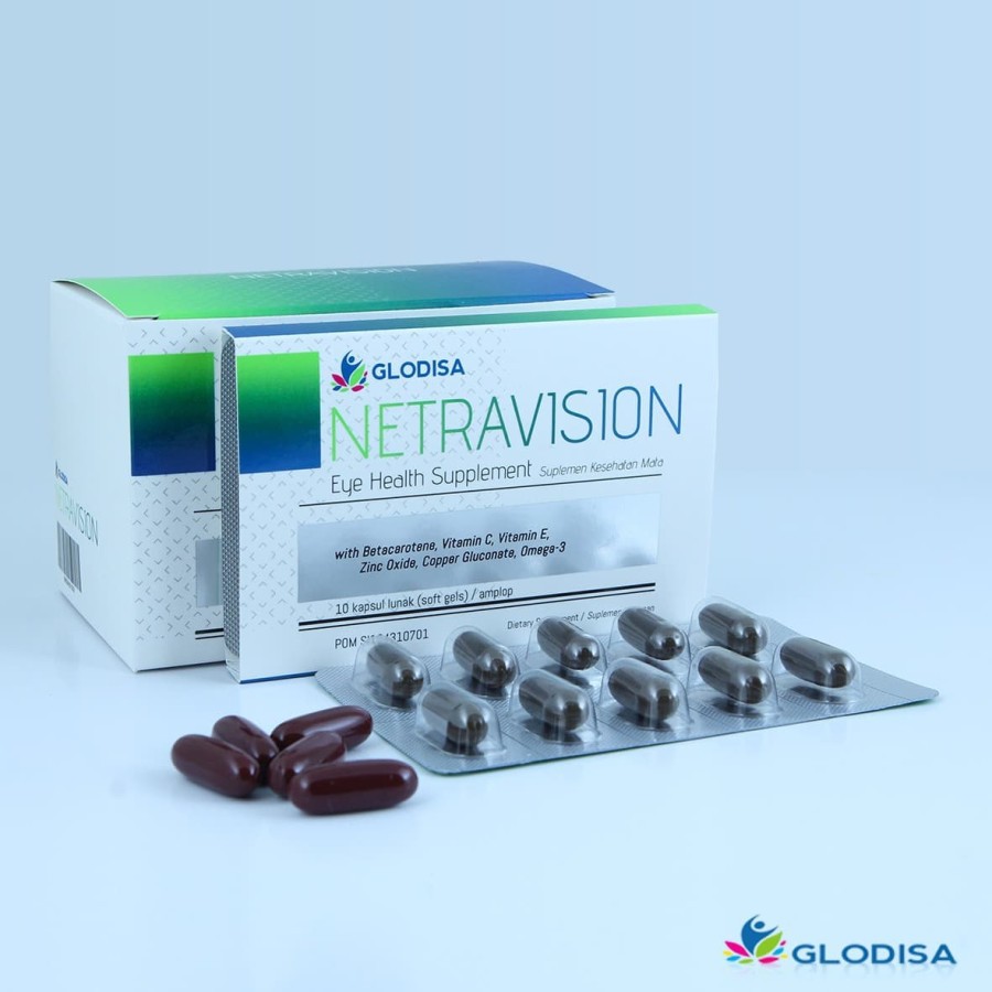 Glodisa NETRAVISION - Vitamin Mata - Suplemen Kesehatan Mata - 1  Strip