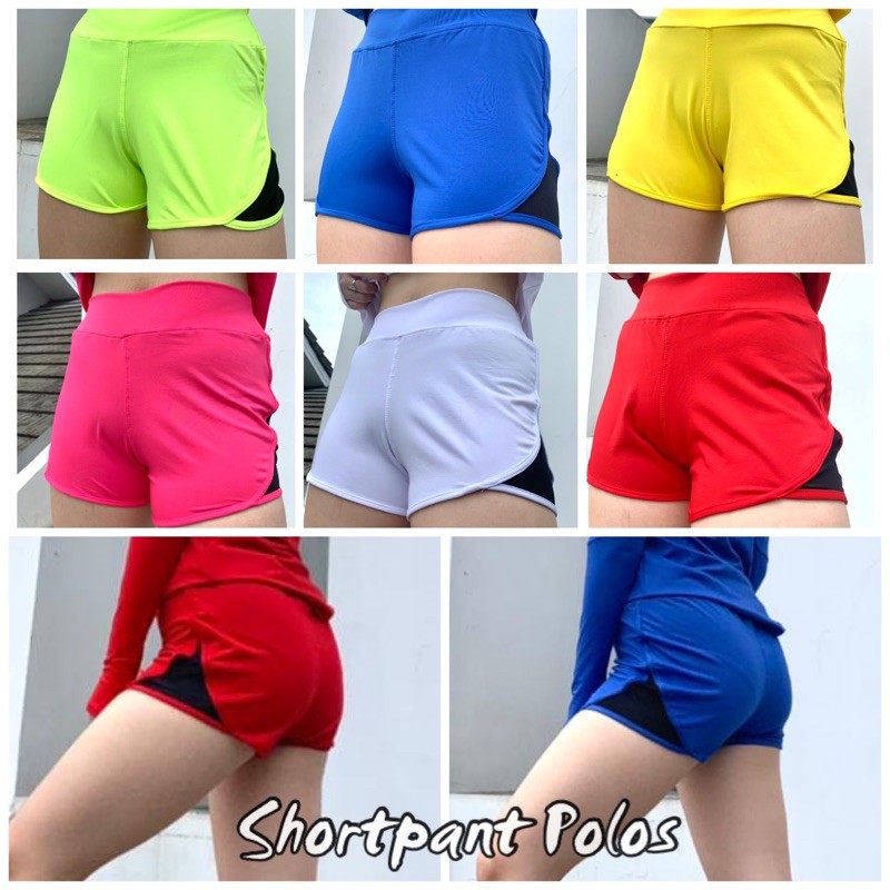 Celana senam aerobik zumba yoga gym fitness model shortpant polos / Short gym