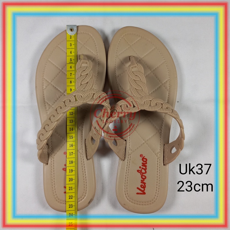 8325-16 Sandal Jepit Kepang Wanita Verotino Sendal Cewek Birken Kerut Jelly Karet Lentur