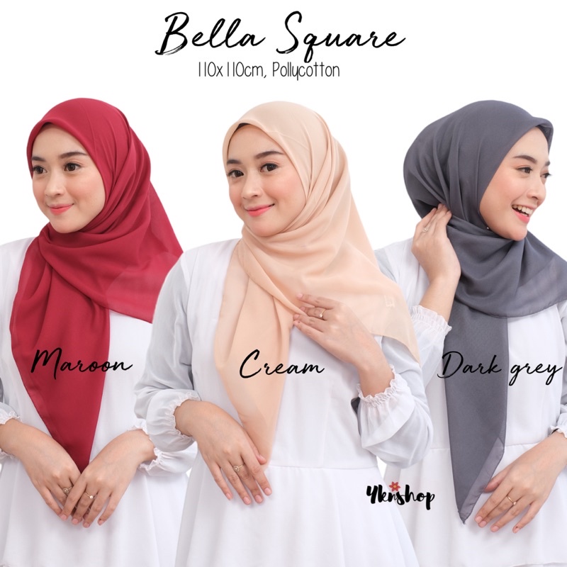 [Part 2] Jilbab Segiempat Pollycotton/Bella Square