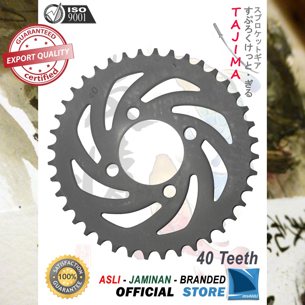 Gigi Tarik 36T ~ 42T KAWASAKI Edge Gir Belakang - Rear Sprocket Gear TAJIMA