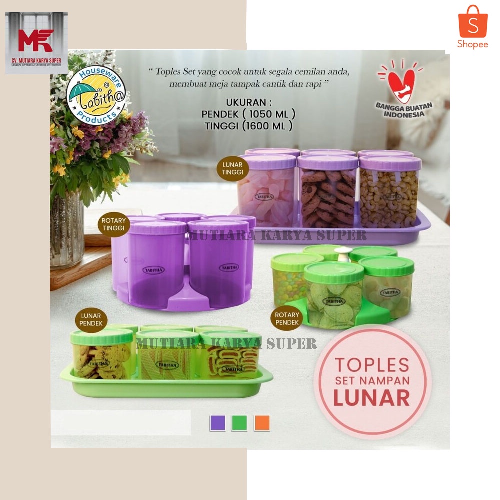 Toples Nampan Set | Toples Set Nampan Lunar |Toples Set Nampan Rotary