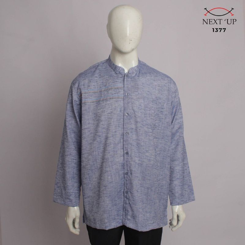 JUMBO KOKO LENGAN PANJANG 1377 BIRU | KOKO TAMPAN PREMIUM SALE READY BANYAK PUASA RAMADHAN LEBARAN I