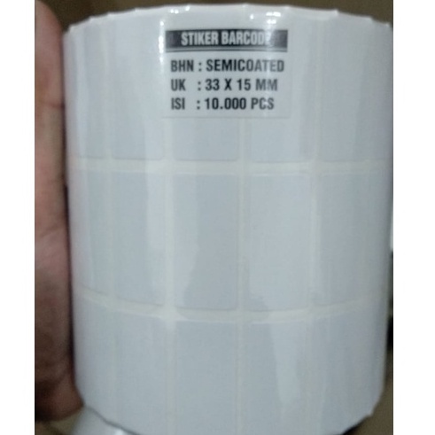 Label Barcode Semicoated 33x15 MM 3 Line GAP Isi 10.000 Pcs Kertas Sticker Label Harga