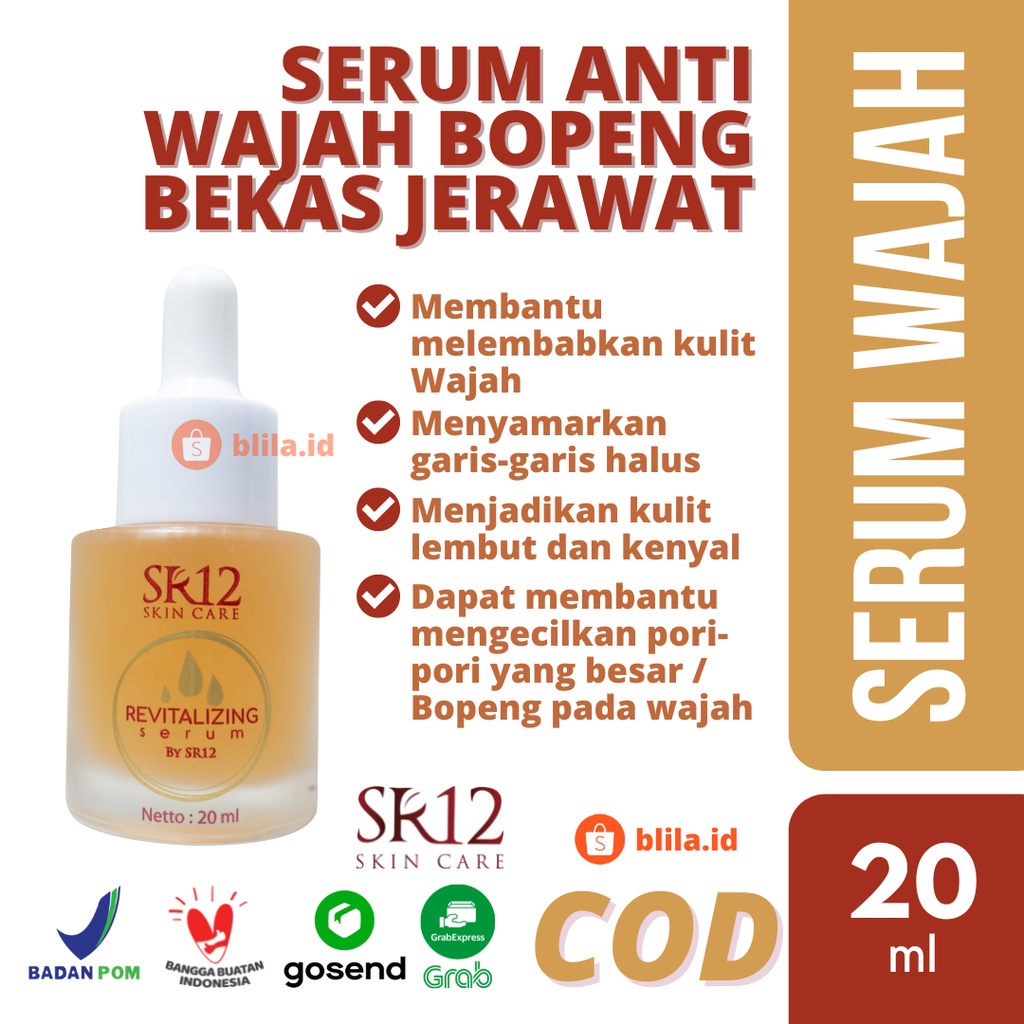 SERUM MATA PANDA - SERUM WAJAH BOPENG - REVITALIZING SERUM 15ml SR12 BPOM KULIT LEMBAB KULIT KENYAL