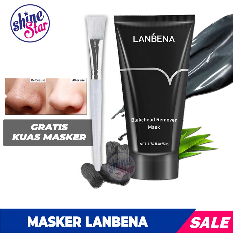 PROMO!! Masker Komedo Blackhead Remover BlackMask Ampuh Angkat Komedo Hidung &amp; Wajah [ Free Kuas Masker  ]