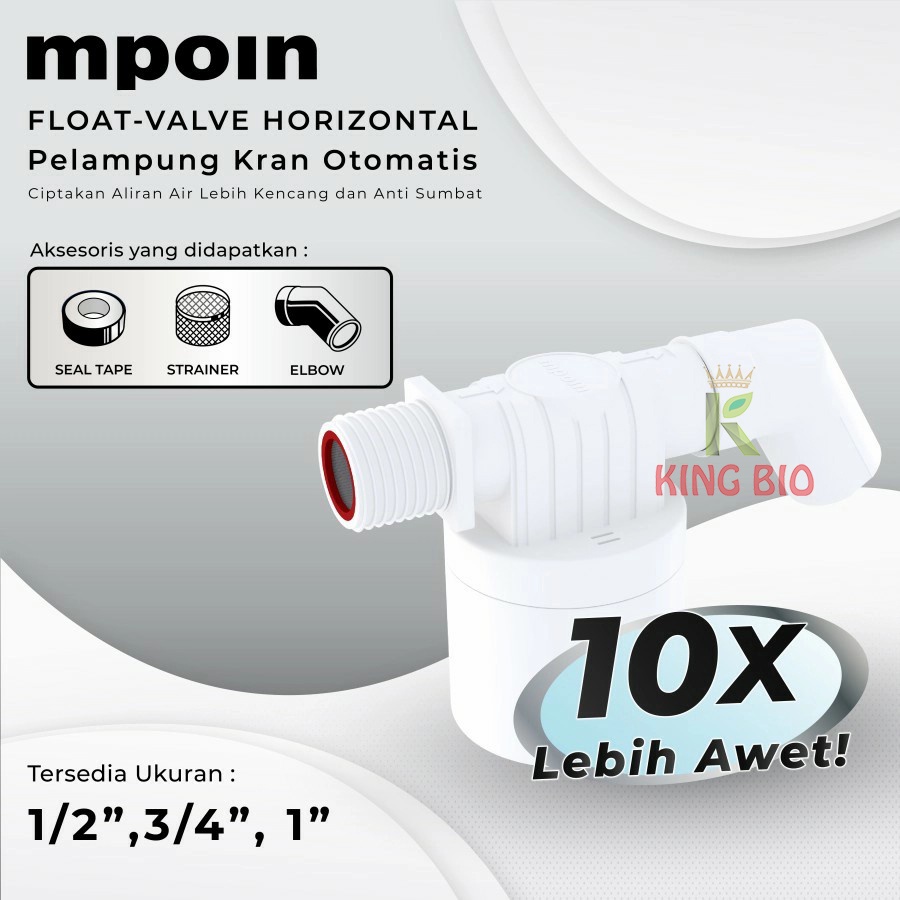 Float Valve MPOIN | Pelampung Kran Otomatis Horizontal