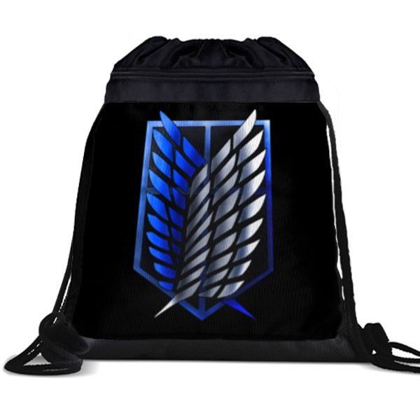 GRANDSALE Tas Serut Attack On Titan AOT Tas Anime Drawstring Backpack Premium
