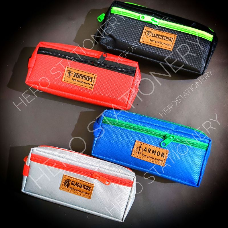 

Kotak pensil resleting elegan 2 tempat