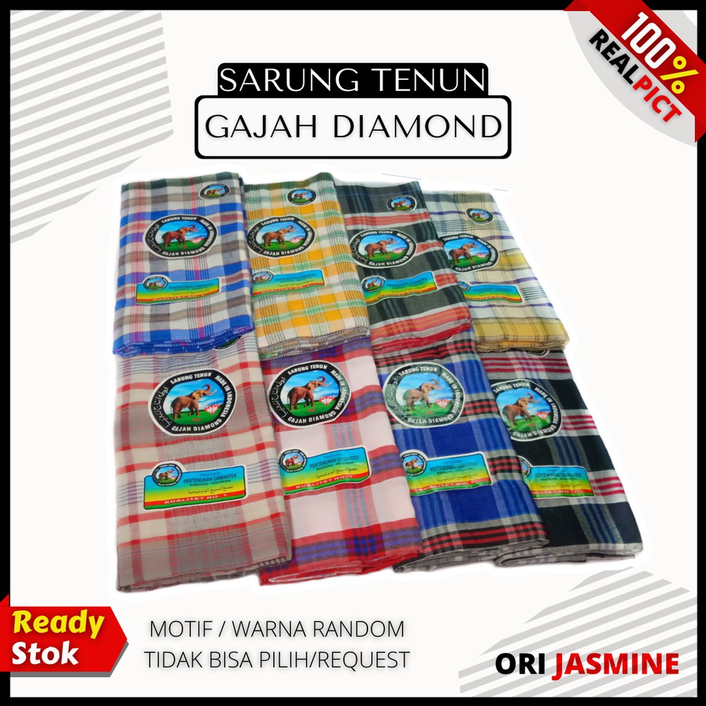 Sarung Tenun Gajah Diamond sarung tanpa BOX pakai kardus Kwalitas