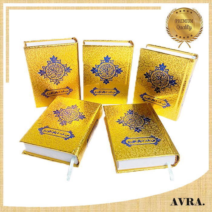 Alquran Saku Mini Alquran Kecil Cover Emas Kantong Mini Kecil Al Qur'an Murah Non Terjemah