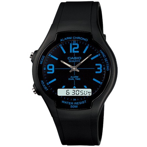 Casio Original AW-90H Jam Tangan Pria - Digital - Karet - Hitam