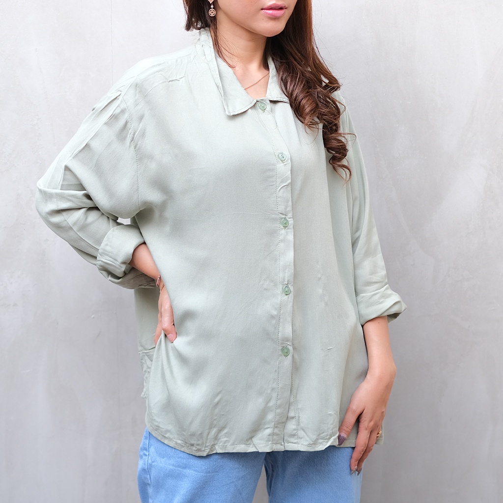 BEFAST - ZEC OOTD Kemeja AYASAN / Zodya Oversize XXL RAYON DIAMOND Shirt / Atasan Kemeja Jumbo Wanita / Kemeja Oversize Kekiniaan / Trendy / Terlaris / OOTD Wanita Viral 2022 / Kemeja Banyak Warna