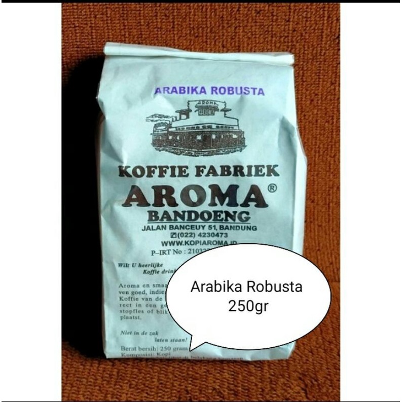 

Kopi Aroma Arabika Robusta 250gr Koffie Fabriek