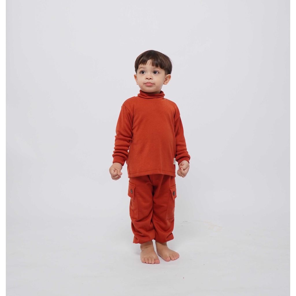 MURANGKALIH - TURTLE NECK  | Baju Jaket Sweater Anak Laki-Laki/Perempuan Bayi Baby Kids Cewek Cowok Rib Cotton 1-4 Tahun TERMURAH