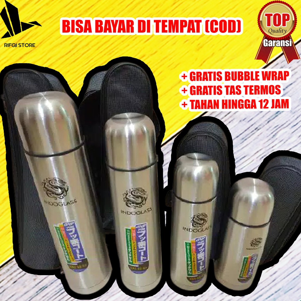 GARANSI (COD) TERMOS TREMOS STAINLESS STEEL 350 500 750 1000 ML FREE TAS TERMOS AIR PANAS ES KECIL
