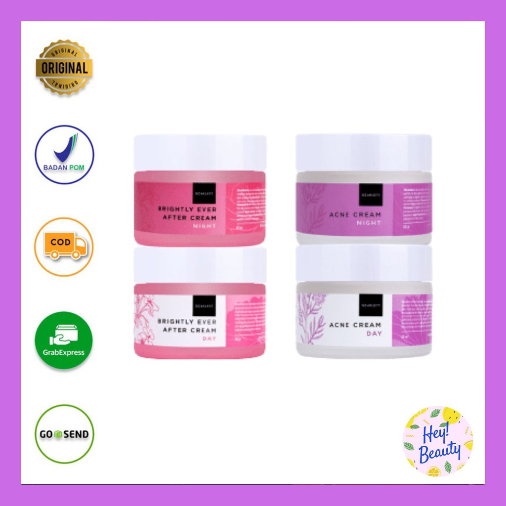 [BPOM] SCARLETT Brightly Cream | SCARLETT Acne Cream | Day Cream | Night Cream