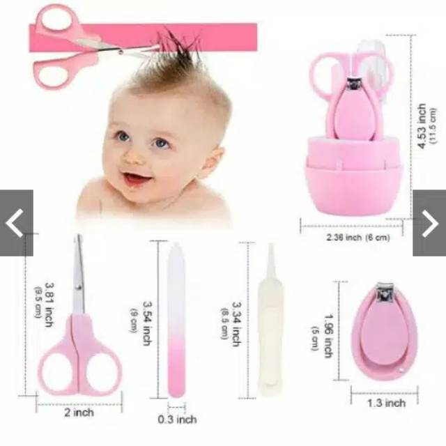 pedicure set baby manicure gunting kuku bayi anak kids safety box aman kotak