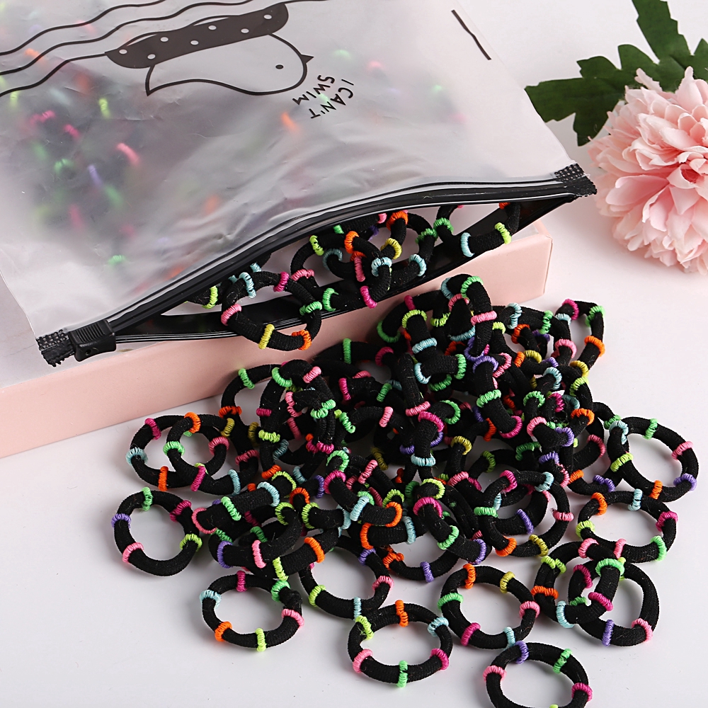 Hair Accessories Hair Ring Lovely Child Candy Colors Fluorescent Color Hair Rope  Small Rubber Band