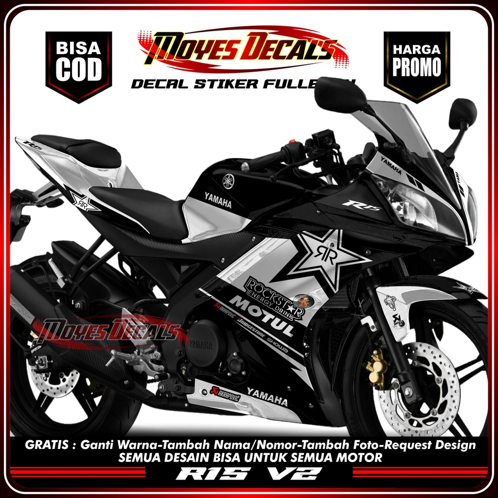 (BISA COD) Striping Sticker Decal list body Variasi Yamaha R15 V1 V2 Sticker decal striping fullbody