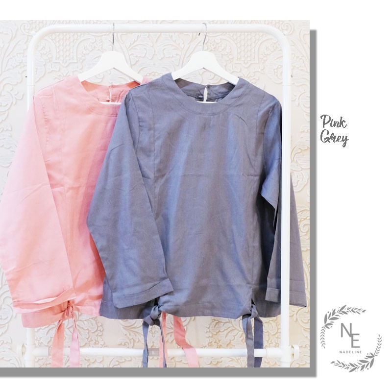 BAJU ATASAN BASIC BLOUSE WANITA MUSLIM & CASUAL - NANA TOP-1