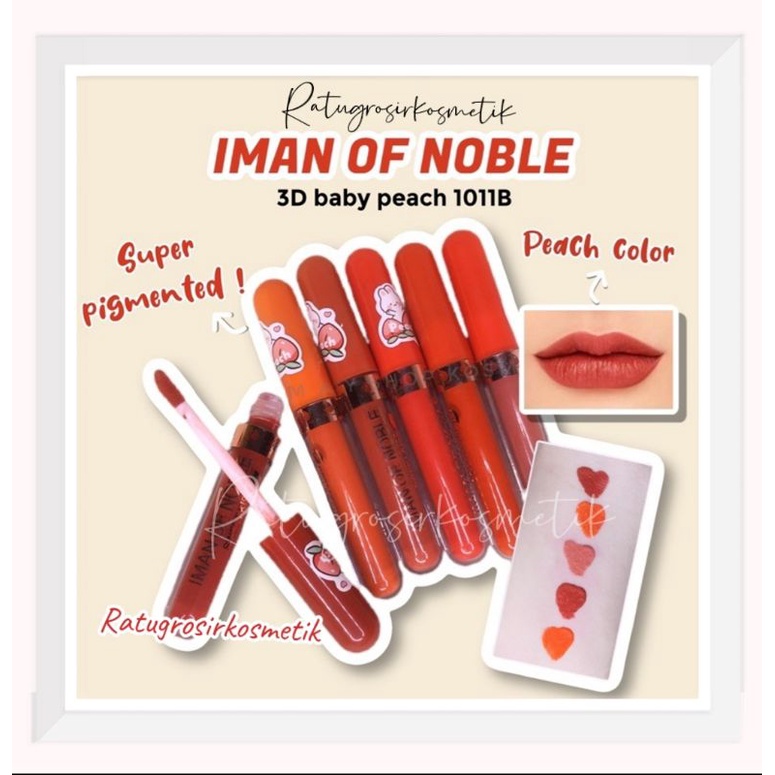 [PER 6 PCS] LIP GLOSS / LIPGLOSS IMAN OF NOBLE PEACH MATTE NO.1011B