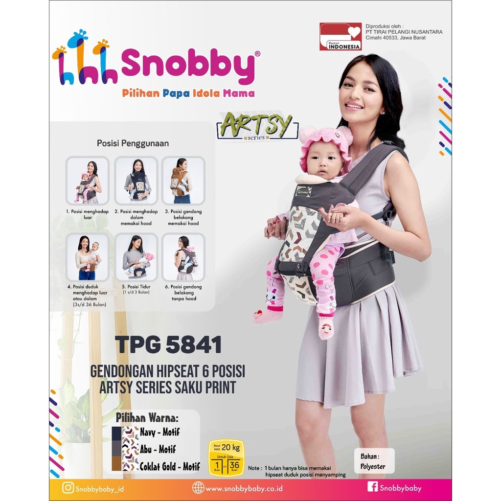 Snobby Gendongan Hipseat 6 Posisi Artsy Series (TPG5841)