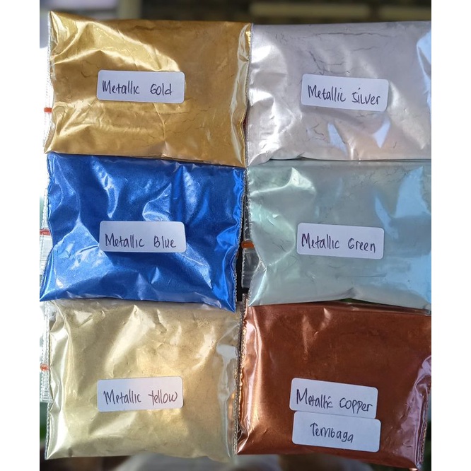 Pigmen metalik/ Pigment Metallic/ Metalik powder/Metalic Bubuk /pewarna resin metalik/ 10 gram