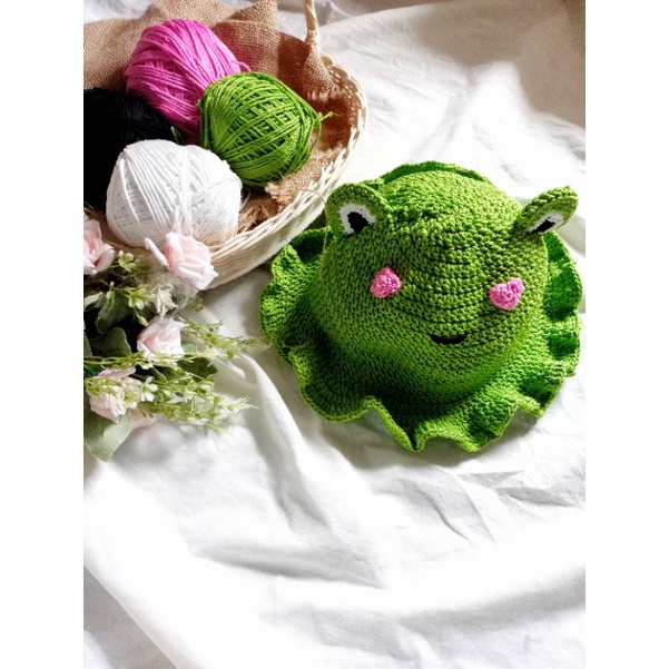 Bucket hat rajut / topi rajut keropi/ topi rajut dewasa /bucket hat dewasa rajut