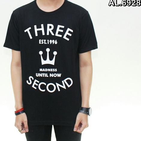 Kaos Pria Distro | Kaos Three Second A-6928 | Baju Kaos Branded | Kaos Murah