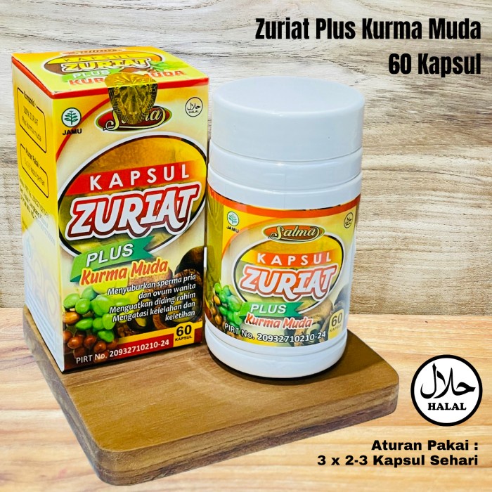 KAPSUL ZURIAT PLUS KURMA MUDA / Promil Suami Isteri / Penyubur Kandungan Wanita Herbal