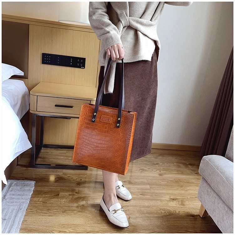 TB-27 tas bahu shoulder bag kulit crocodile leather wanita import