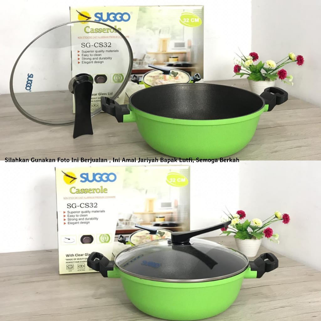 SUGGO WOK PAN TCA BIMES ANTI LENGKET UK 32 CM